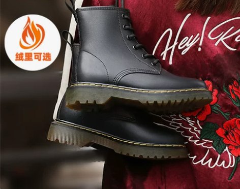 骆驼女鞋2021秋冬新款厚底鞋子粗跟英伦风...