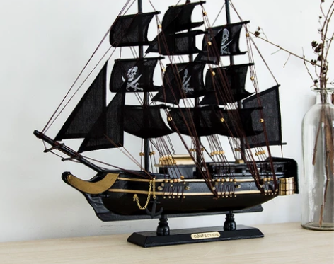 【捡漏！！】一帆风顺帆船模型摆件木质装饰品...