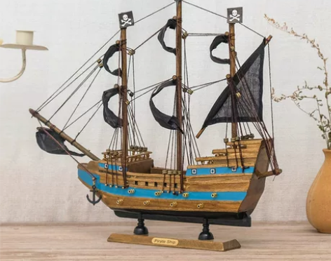 广告宣传一帆风顺帆船模型木质家居创意客厅玄...