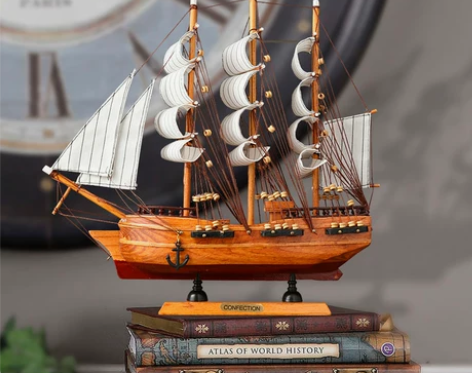 一帆风顺帆船模型摆件木船加勒比海盗船黑珍珠...