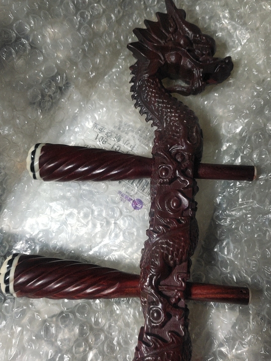闲置檀木龙头二胡竿，下扁圆，很好看很结实，...