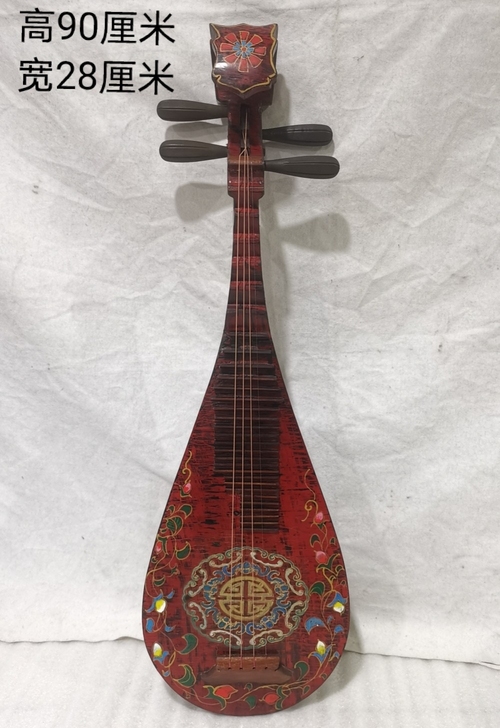 Z旧藏漆器琵琶【Q1】，能正常使用，做工精...