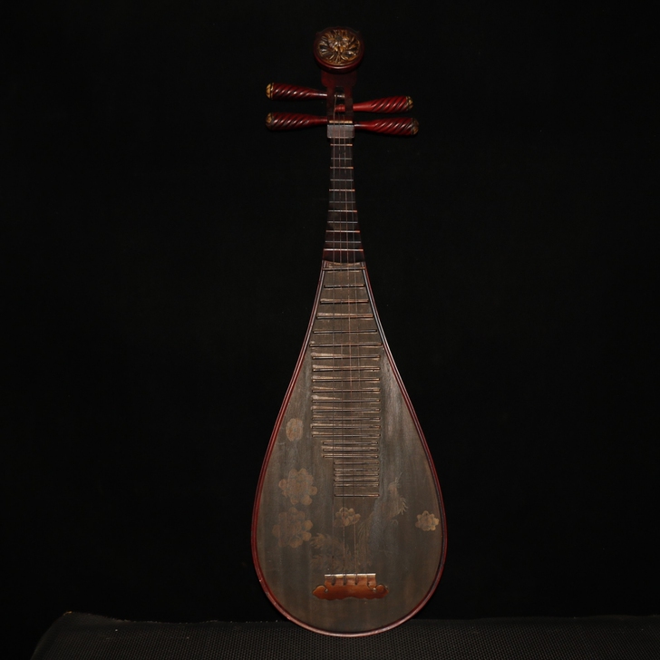 旧藏老木胎漆器琵琶一把  纯手工制作漆器大...