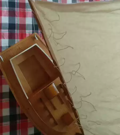实木帆船 游艇，长宽高45*20*80厘米...