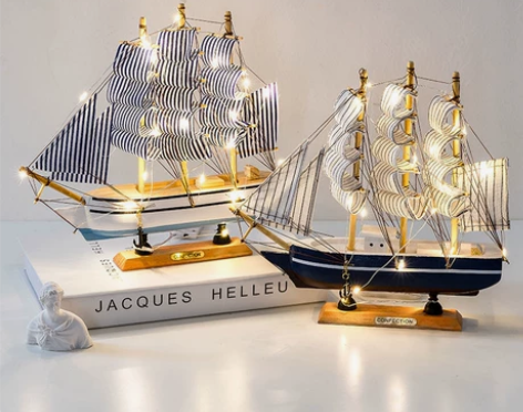 一帆风顺帆船模型摆件客厅房间 感兴趣的话点...