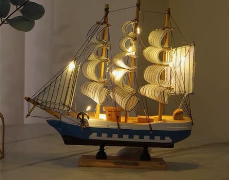 前男友送的一帆风顺帆船摆件家居装饰工艺品客...