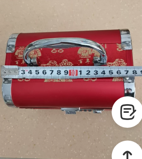 婚庆用品结婚女方陪嫁亚克力梳妆盒红色手提箱...