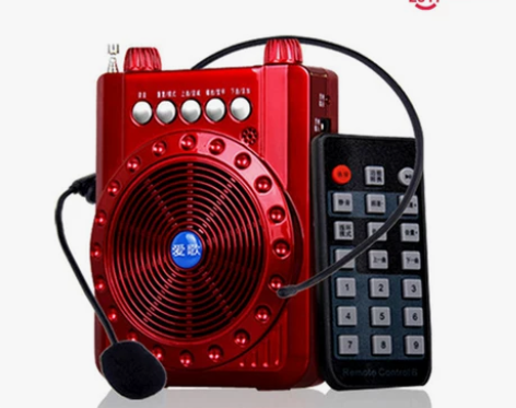 爱歌 Q20小蜜蜂扩音器教学腰挂收音机插卡...