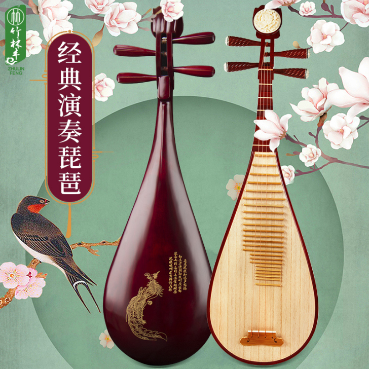 竹林丰琵琶乐器初学入门儿童成人初学者专业演...
