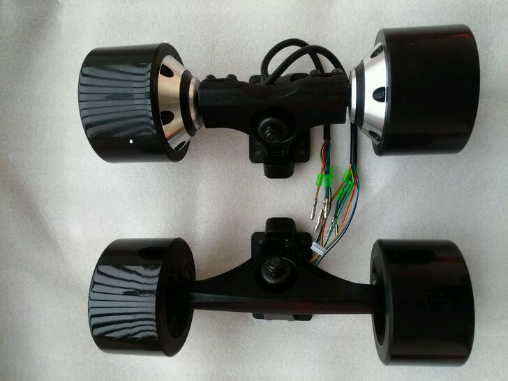 四轮滑板配件 90双驱电机桥架套件 长板电...