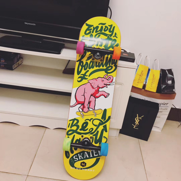 DBH滑板初学者成人男女生青少年专业双翘组...