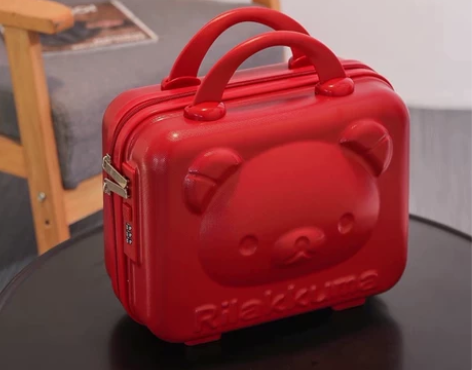 化妆小箱子可爱熊卡通动漫手提行李箱小型轻便...