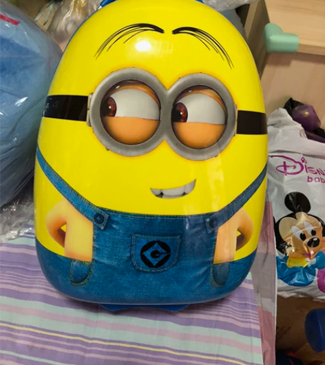 小黄人定制儿童拉杆箱16寸卡通蛋壳行李箱旅...