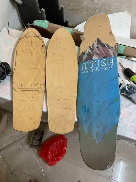 滑板 小鱼板 全能板 枫木光板板面 清理尾...