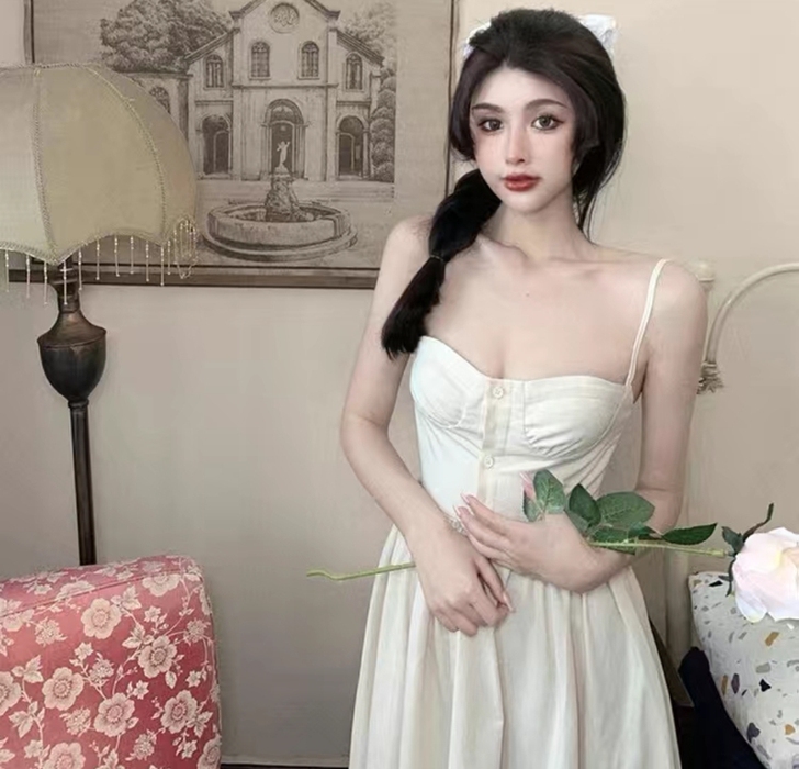 气质名媛性感吊带裙收腰修身显瘦连衣裙百搭仙...