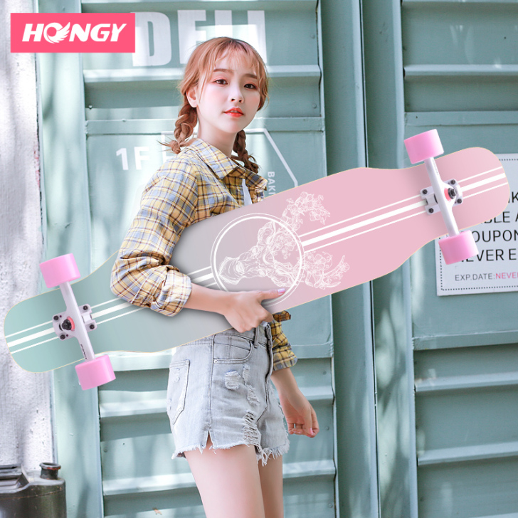 弘鹰专业滑板长板初学者成人青少年刷街韩国男...