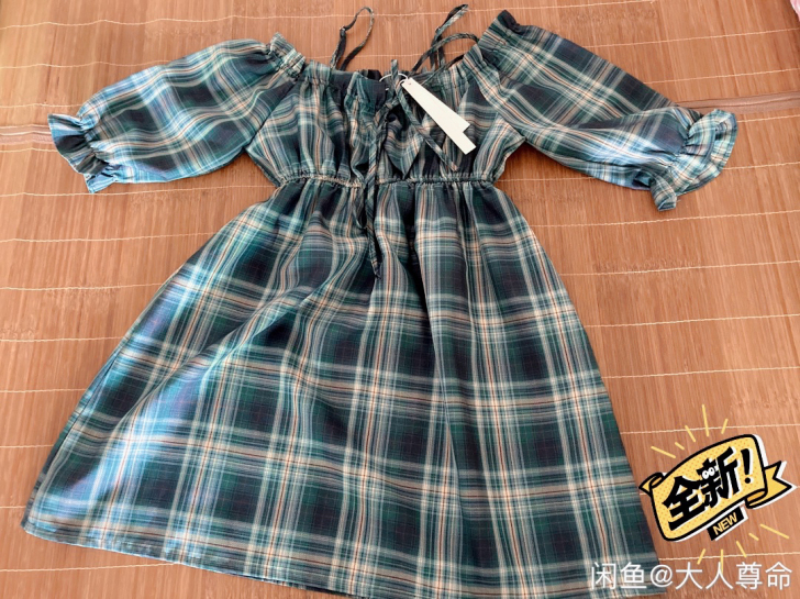 绿色裙子S码可以穿到120斤,不用熨烫