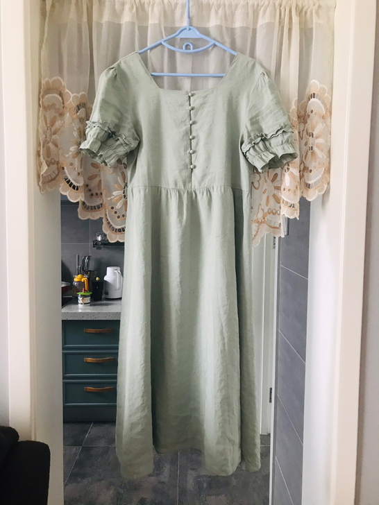 夏季半袖方领连衣裙