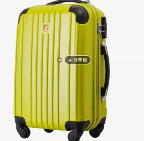 瑞动 旅行箱 24寸荧光绿 8成新 箱体有...