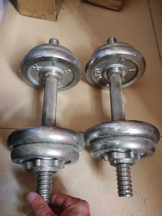 哑铃 电镀哑铃  健身 家用，共10公斤 ...