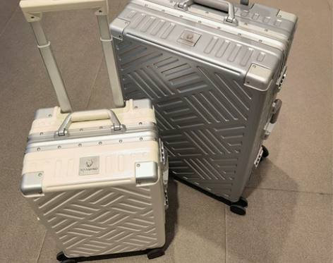 漫游铝框行李箱20寸超静音万向轮旅行箱出国...