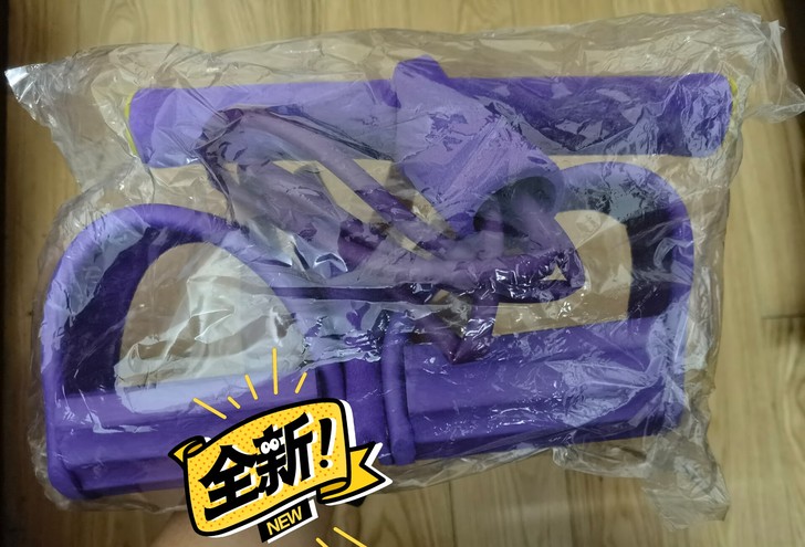 全新 脚蹬拉力器 紫色 健身  瑜伽普拉提绳