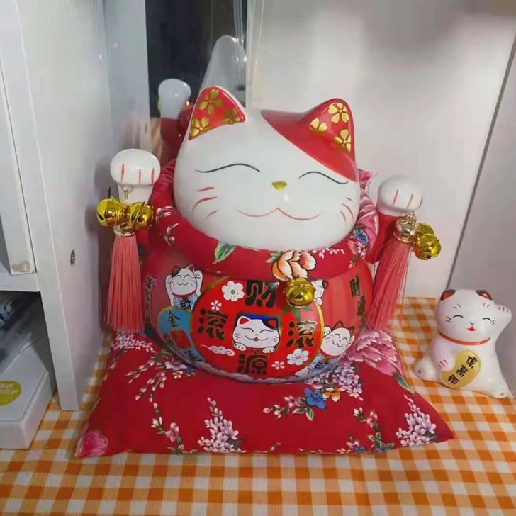 #节后鱼生#7寸招财猫摆件储蓄罐开业生日结...