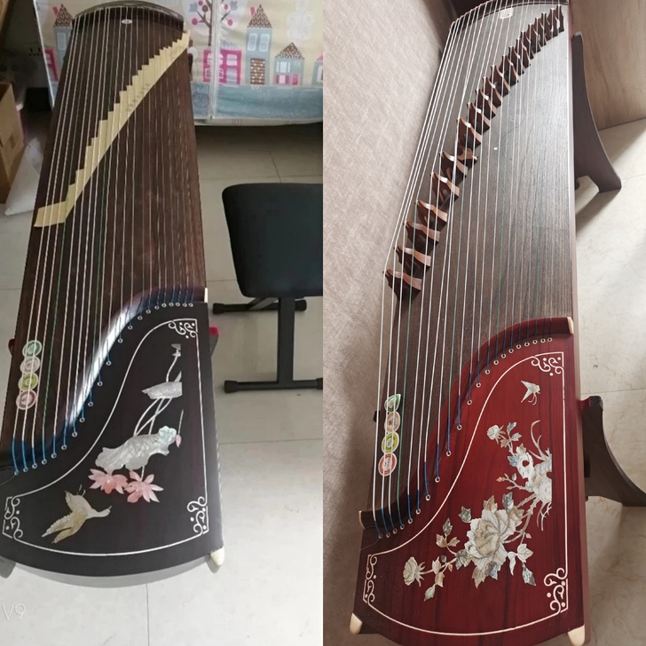 敦煌古筝刺绣古筝宏声古筝琼花古筝处理，原来...