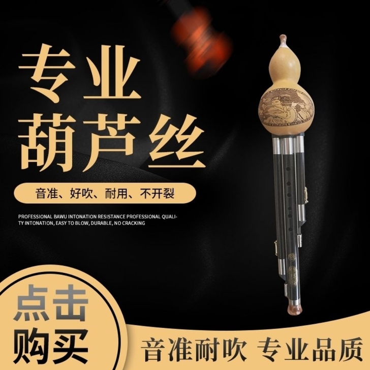 天然乌木红木葫芦丝c调降b调大人小孩学生初...