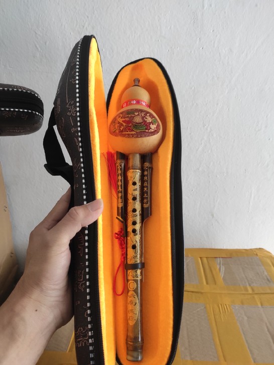 葫芦丝全新包邮出 初学葫芦丝紫竹双音款 紫...