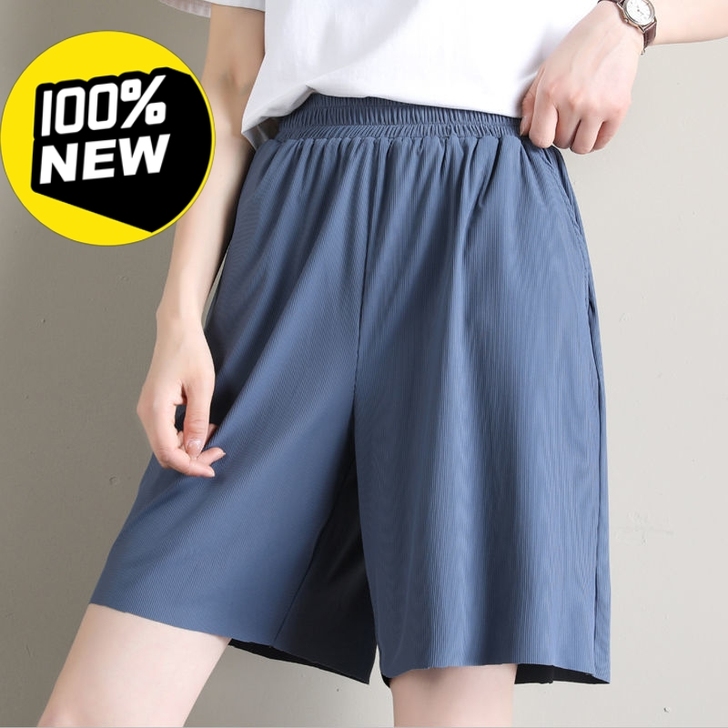 【实体店清库存】冰丝阔腿大码短裤女夏宽松2...