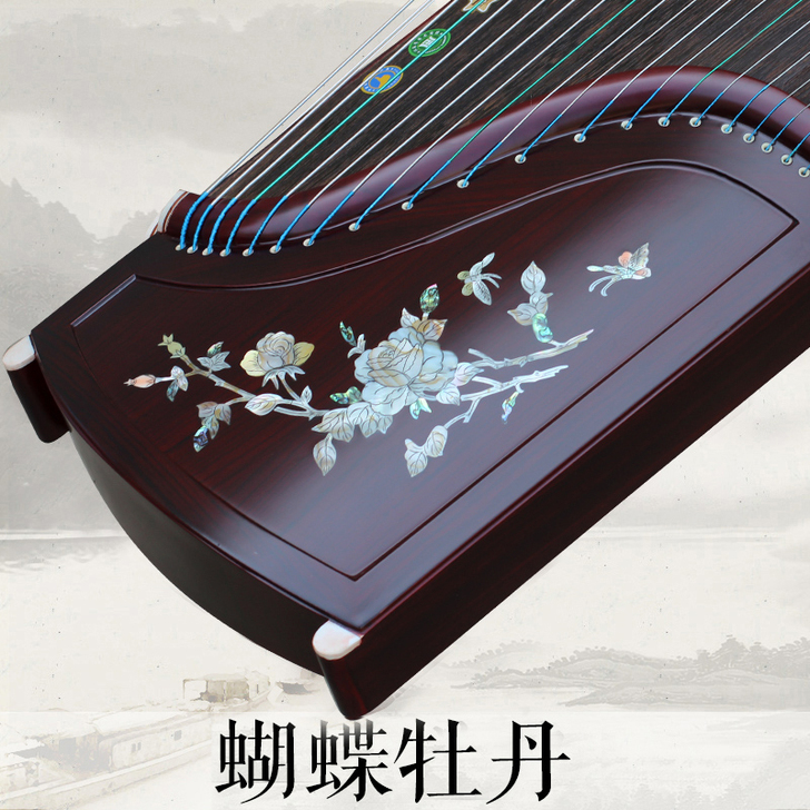 仙声乐器大师签名古筝实木嵌彩螺专业演奏古筝...