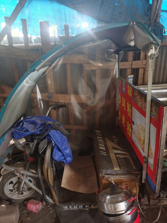 路边摊，三轮车，不锈钢架子，炒饭炒面！常力...