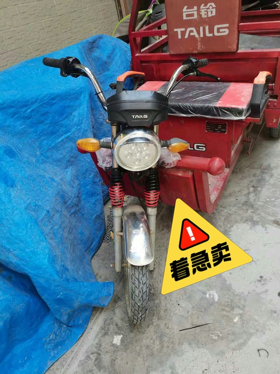 闲置一辆电动三轮车  含电池天能5大电池，...