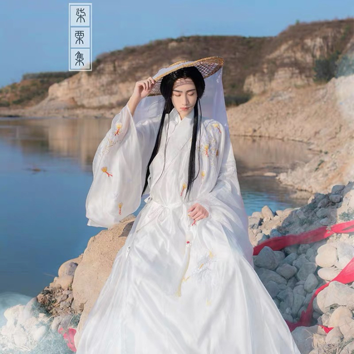 柒栗集汉服 【千灯愿】原创明制道袍圆领袍男...