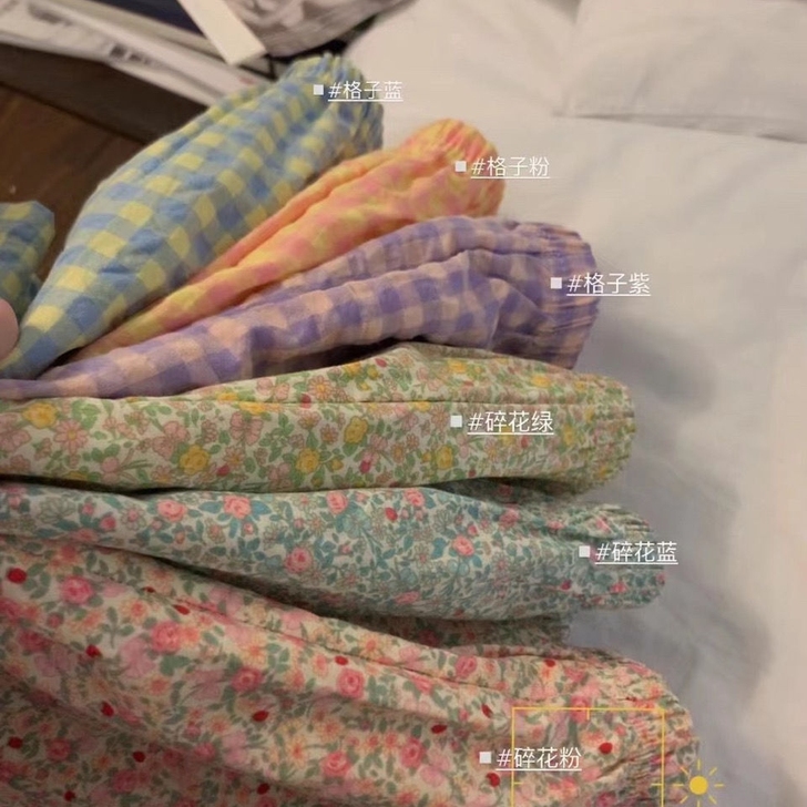 全新 2021拥抱夏天小清新家居短裤碎花裤...