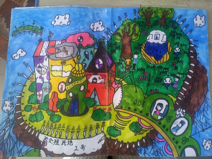 科幻画成品,参赛作品,美术作品。