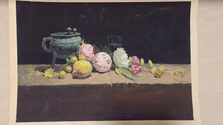 水粉画，丙烯，素描。