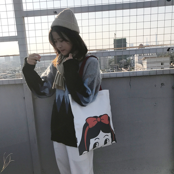 日式动漫好看少年小众日系单肩帆布包女 in...