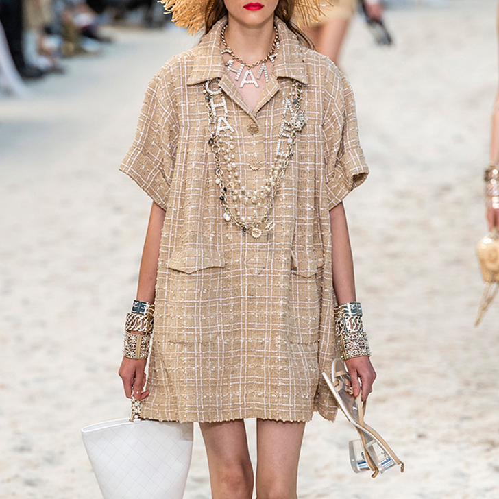 短袖T恤法式轻奢裙子粗花呢名媛气质宽松小香...