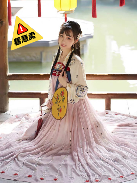 十三余小豆蔻儿[鹿王梵音]6米摆下裙对襟上...