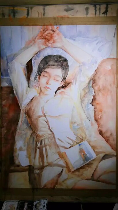 水彩画 装饰画作品 习作闲置啦，有喜欢的私...