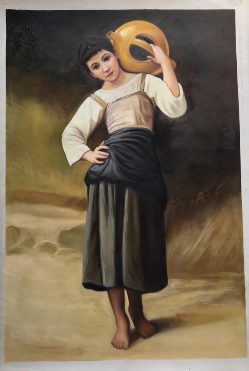 欧风景画油画装墙饰背挂画 画芯材质：油画布...