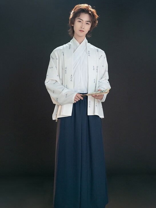 重回汉唐祝东风汉服男宋制三件套对襟衫上衣外...