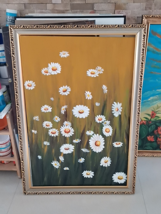 60 90装饰画 手工 雏菊