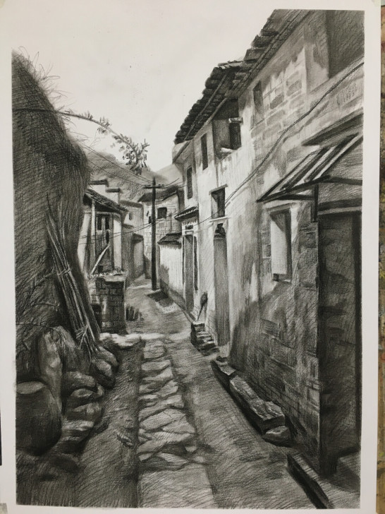 素描静物画,素描头像作品,素描石膏头像,水...