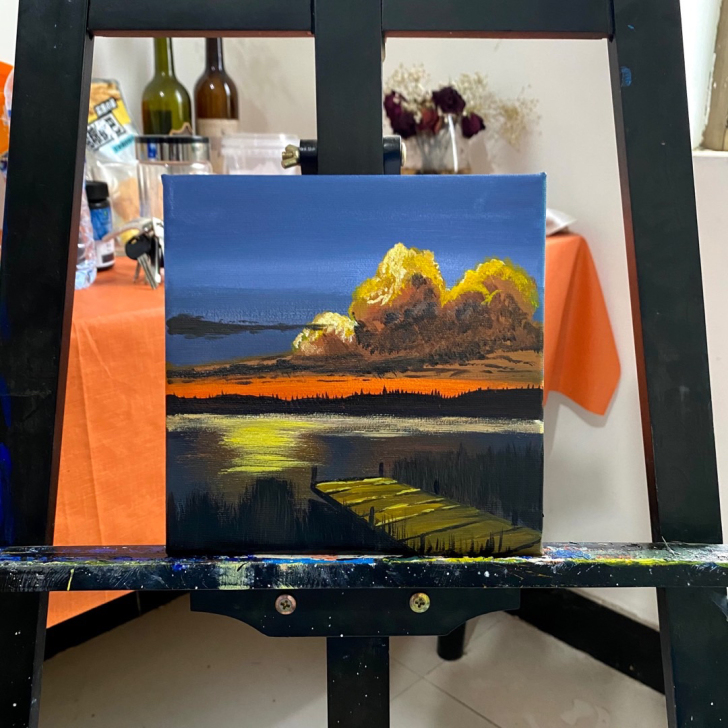 20*20纯手绘丙烯画油画