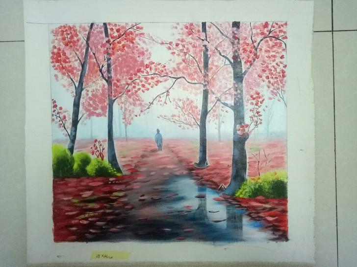 丙烯油画布,小点彩油画,38##amp;t...