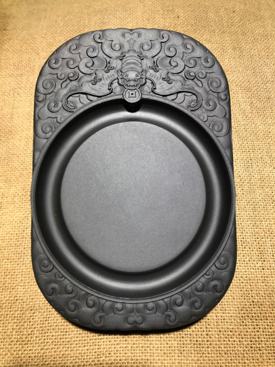 放漏价精品歙砚砚台《云纹纳福砚》,歙砚龙潭...