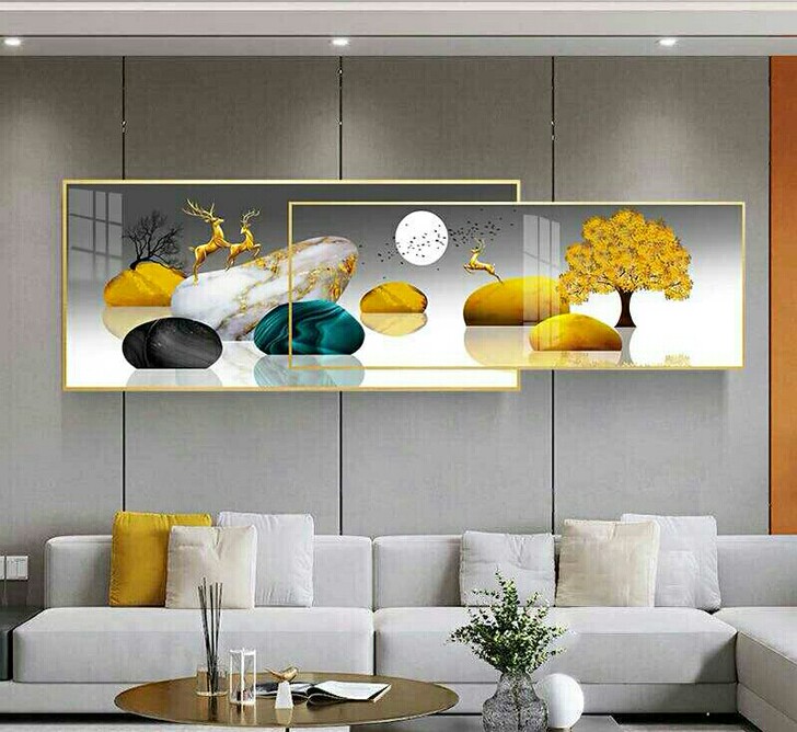 全新包邮画客厅装饰画现代简约大气轻奢招财挂...